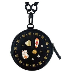 JAPAN モチーフスタッズミニショルダーバッグ ゴールド