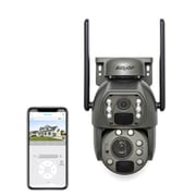 ソーラーバッテリーセキュリティーカメラ 20倍ズーム機能搭載 外出先でも全方位モニタリング ST-598-6M-20X