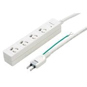 3P抜け止めマグネットタップ 4個口 5m 白 YZJKNP405W