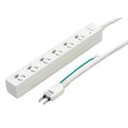 3P抜け止めマグネットタップ 6個口 2m 白 YZJKNP602W