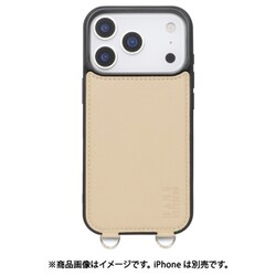 iPhone 17 Pro用 NANO universe MagSafe付き 背面ケース ストラップ BG MD-75849-3