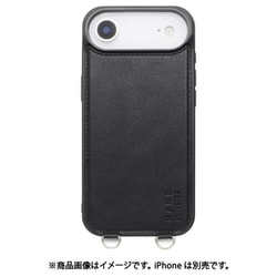 iPhone Air用 NANO universe MagSafe付き 背面ケース ストラップ BK MD-75850-1