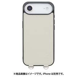 iPhone Air用 NANO universe MagSafe付き 背面ケース ストラップ GY MD-75850-2