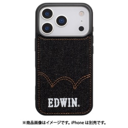 iPhone 17 Pro用 EDWIN MagSafe付き 背面ケース デニムBK MD-75859-2
