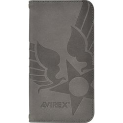 iPhone 17用 AVIREX 手帳ケース スタンプロゴ GY MD-75860-3