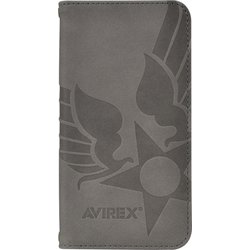 iPhone 17 Pro用 AVIREX 手帳ケース スタンプロゴ GY MD-75861-3