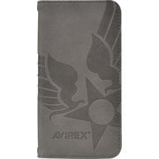 iPhone Air用 AVIREX 手帳ケース スタンプロゴ GY MD-75862-3