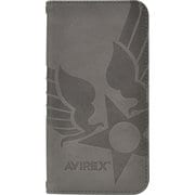 iPhone 17 Pro Max用 AVIREX 手帳ケース スタンプロゴ GY MD-75863-3