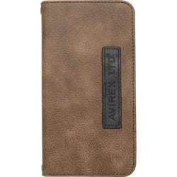 iPhone 17 Pro用 AVIREX 手帳ケース ヴィンテージ風ダークブラウン MD-75871-3
