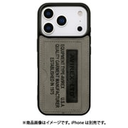 iPhone 17 Pro用 AVIREX ポケット付き背面ケース VT風GY MD-75873-2