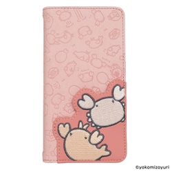 iPhone 17用 なんもの 手帳ケース 刺繍 エビカニ MD-75880-2