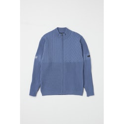 ゴルフウェア メンズ 長袖前開きセーター ブルー Lサイズ FBM01BBLL