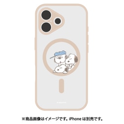 iPhone 17用 MagSafeプランプフレームケース ピーナッツ キョウダイ SNGG-174C
