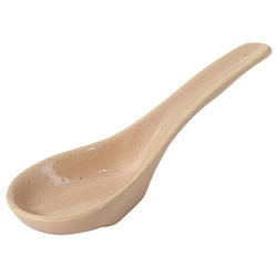 レンゲ スプーン 陶磁器 サンドベージュ L-7544