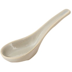 レンゲ スプーン 陶磁器 サンドグレー L-7545