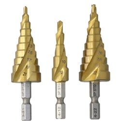 EM スパイラルステップドリル 3本組