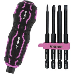 ENGINEER 差替式ドライバー GTドライヴ＆プラマイロング PINK＆BLACK DZ-73P DZ-73P