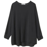 エコリヨセルハーフスリーブ レディース フィットネス ヨガ シャツ ブラック（03） B1953TUB030
