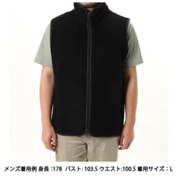ウールボアベスト メンズ ベスト BLACK Mサイズ 321123