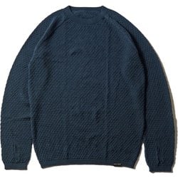 WUNDERWEARシームレスクルーネック ユニセックス カットソー Navy Lサイズ BW0502