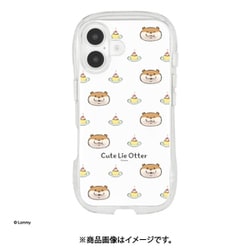 iPhone 16用 クリスタルクリアケース 可愛い嘘のカワウソ KUK-07B