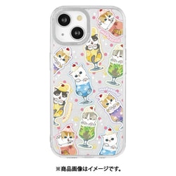 iPhone 15/14用 カメラフレームケース クリームソーダニャン MOFU-86B