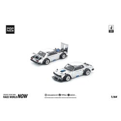 ポップレース 1/64 日産 スカイライン V8 ドリフト ハコスカ シルバー 1/64 SKYLINE GT-R V8 DRIFT (HAKOSUKA) SILVER CHROME