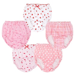 4142974 [【女の子】ショーツ 5枚組 ピンク総柄 140cm【綿100％】]