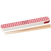 ハッピーホーム 箸箱セット 約19.5cm レッド