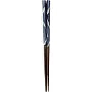 塗箸 食洗機対応 縞波 約長さ23cm 藍 WS-1398