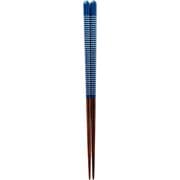 塗箸 食洗機対応 デイリーボーダー 約長さ23cm ネイビー MM-1458