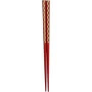 塗箸 食洗機対応 天然貝 貝紬 約長さ21cm 赤 MM-1565