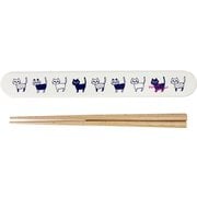 Potter 箸箱セット ネコ 箸/約長さ19.5cm レッド MM-225