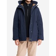 透湿防水ライトダウンジャケット レディース 防水ジャケット アンピール(ネイビー)(001) サイズ40(Lサイズ) ZBFBL62