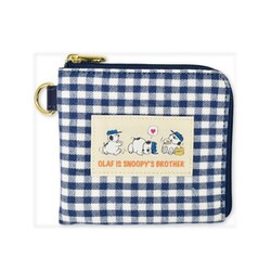 SPMS-165 PEANUTS ミニウォレット オラフ ネイビーチェック