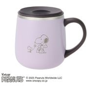 蓋つきステンレスマグ short 0.32L PEANUTS パープル BHK262-PU