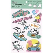PWD49 [クリアデコステッカー ピーナッツ スヌーピー サーフ]