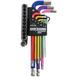 ボールポイント六角棒マグネットレンチ 9本組＆10ビット 21290