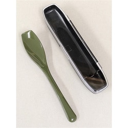 ごはんのためのスプーン ミニ カーキ(ブラックケース付)