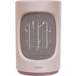 ミニセラミックヒーター 600W 風量2段階 2時間自動OFF 転倒OFF機能付き ピンク EDMF-T06-P