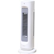 年中使える首振りHOT&COOL 1000W 風量2段階 人感センサー 転倒OFF機能付き ホワイト YA-ZT1000-W