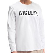 UVカットロングスリーブロゴTシャツ ユニセックス カットソー BLANC AIGLE（002） XSサイズ OTHBP60