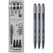 ぺんてる 水性ペン ミリペン POINTLINER(ポイントライナー) 線幅3種セット S20P-3STH