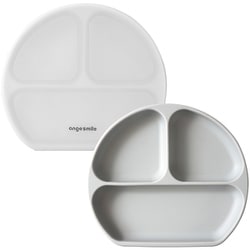AngeSmile シリコントレイ（蓋付き）グレー ang-siltray-gry