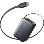 Anker Nano Power Bank モバイルバッテリー 10000mAh 45W 巻取り式 USB-Cケーブル ブラック A1638N11