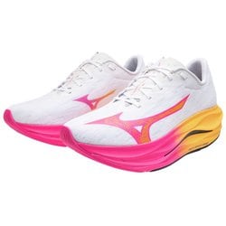 W.R.FLASH 3 ユニセックス ランニングシューズ ホワイト×ピンク×オレンジ（01） 27cm J1GC2517