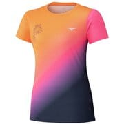 クイックドライグラフィックTシャツW レディース ランニングウェア シャツ ユウヤケ（97） Lサイズ J2MAC750