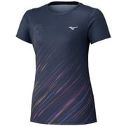 クイックドライグラフィックTシャツW レディース ランニングウェア シャツ ハナビ（98） Sサイズ J2MAC750