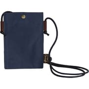 GRH50500-NV [そだてる帆布Grough ＜パラフィン加工帆布× レザー＞スマホミニショルダー（ネイビー× ブラウン）]