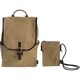 GRH50250-KH [そだてる帆布Grough ＜パラフィン加工帆布× レザー＞リュック＆ スマホミニショルダー（ベージュ× カーキ）]